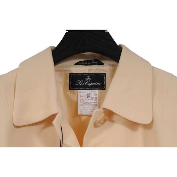 Les Copains Womens Blazer Size 46 XL Yellow Acetate Viscose  Jacket Coat NWT - Picture 4 of 9